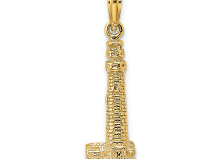 14K 3D Cape May NJ Lighthouse Charm, 26.8 x 10mm