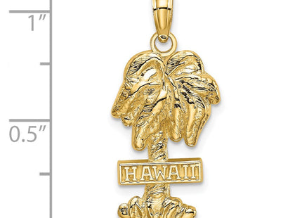 14K gold tree charm, another view