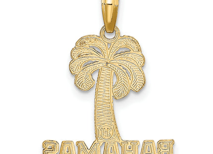 14K Bahamas Palm Tree Charm, 22.05 x 16.65mm
