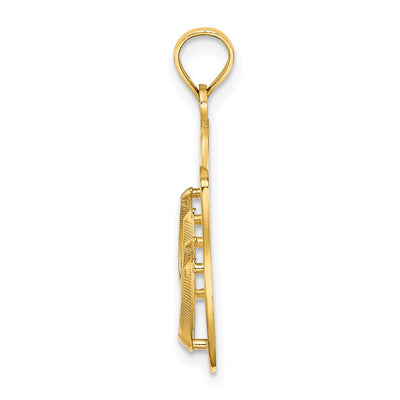 14K 3D Large KEY WEST Double Flip Flop Charm