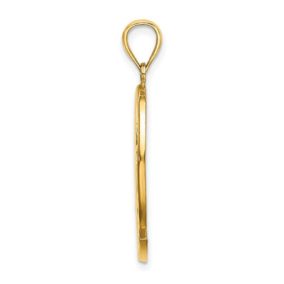 14K ARUBA W/ Dolphin Sunset In Frame Charm