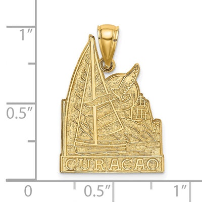 14K CURACAO w/ Sailboat and Seagull Charm