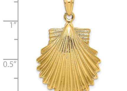 14K Polished Scallop Shell Charm (Style K8252)