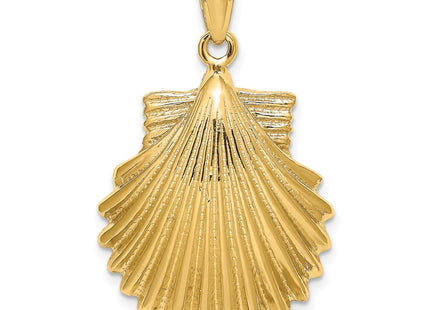 14K Polished Scallop Shell Charm (Style K8252)