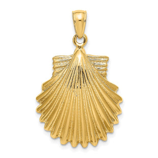 14K Polished Scallop Shell Charm (Style K8252)