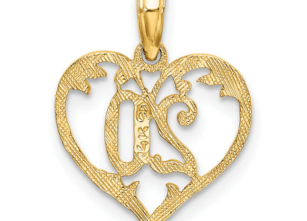 14k 20 in Heart Charm