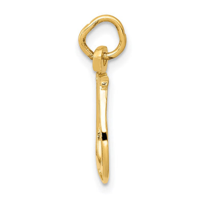 14K Solid Polished Horseshoe Charm