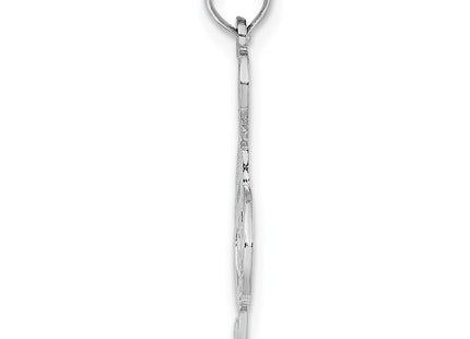 14K white gold charm, alternate view