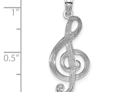 14K white gold charm, another view
