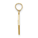 14K Caduceus Textured Back Medical Charm view