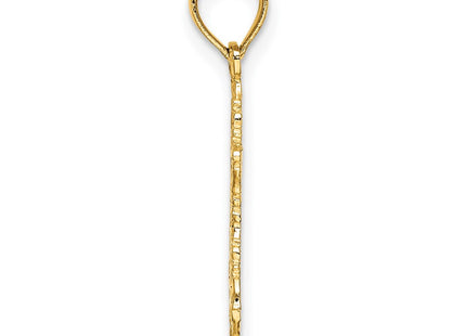 14K gold star charm, alternate view