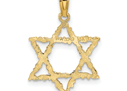 14K Star of David Charm, 22.4 x 16mm