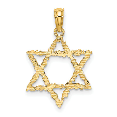 14K Star of David Charm, 22.4 x 16mm