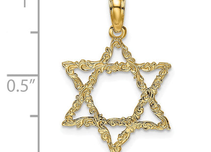 14K gold star charm, another view
