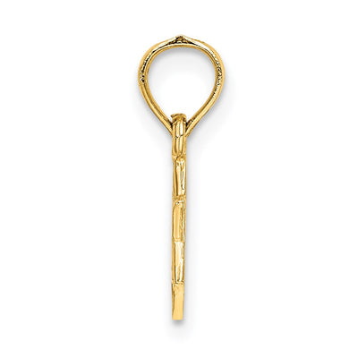 14K Mini Star Of David w/ Engraved Swirl Charm