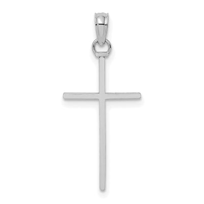 14K white gold cross charm