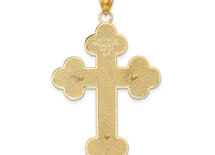 14K Crucifix W/ Budded Tips Charm (Style K8439)
