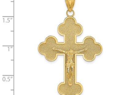 14K Crucifix W/ Budded Tips Charm (Style K8439)
