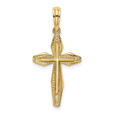 14K gold cross charm