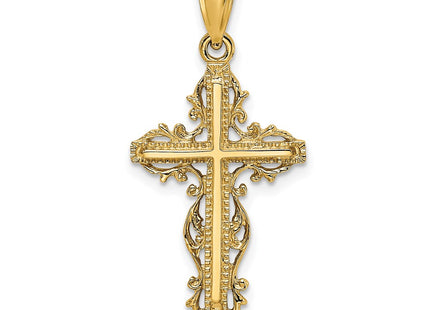 14K gold cross charm