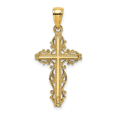 14K gold cross charm