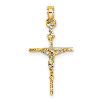 14K gold crucifix charm
