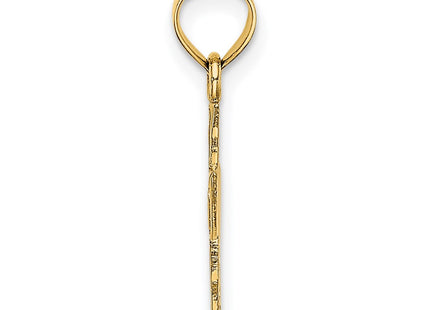 14K gold cross charm, alternate view
