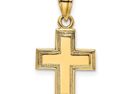 14K gold cross charm
