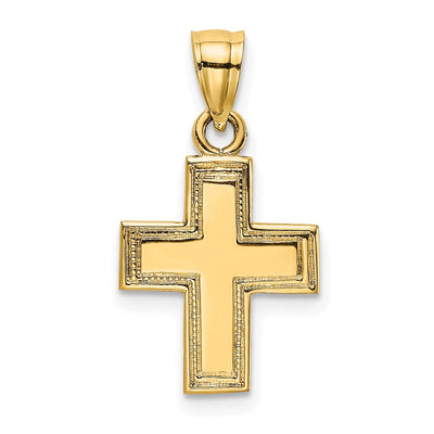 14K gold cross charm
