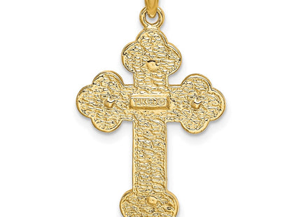14K gold crucifix charm, further view