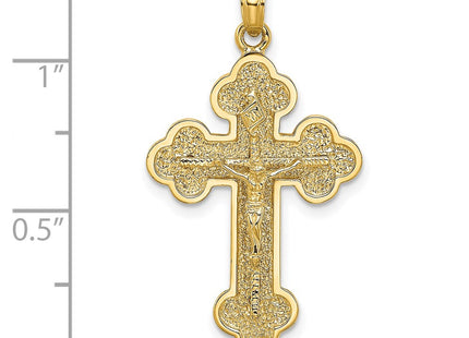 14K gold crucifix charm, another view