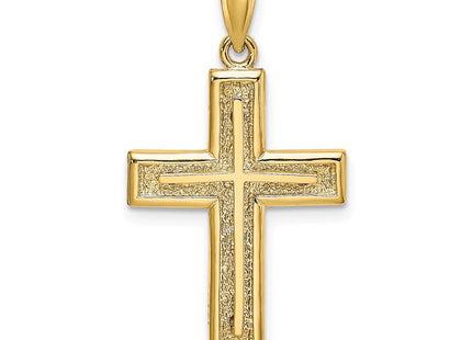 14K white gold cross charm