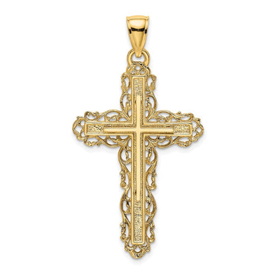 14K gold cross charm