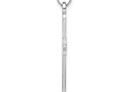 14K white gold cross charm, alternate view