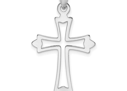 14K white gold cross charm