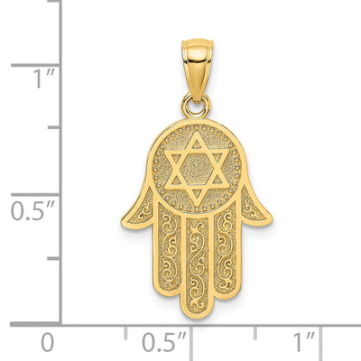 14K Chamseh W/ Star Of David Charm