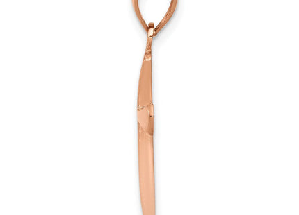 14K rose gold cross charm, alternate view