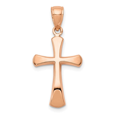 14K rose gold cross charm