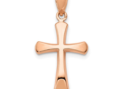 14K rose gold cross charm