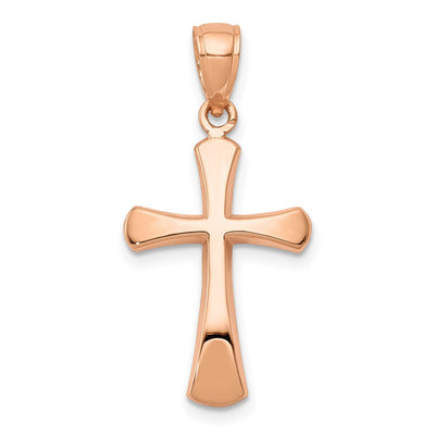 14K rose gold cross charm