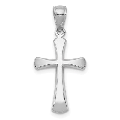 14K white gold cross charm