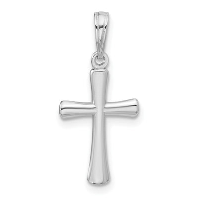 14K white gold cross charm