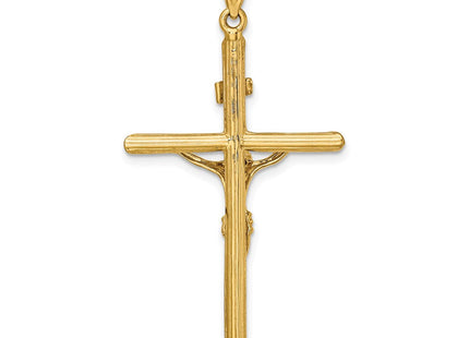 14K Textured Crucifix Charm (Style K8532)