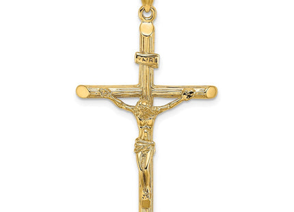 14K Textured Crucifix Charm (Style K8532)