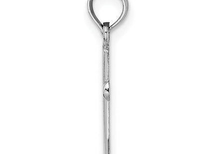 14K white gold cross charm, alternate view