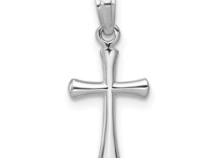14K white gold cross charm