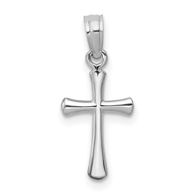 14K white gold cross charm