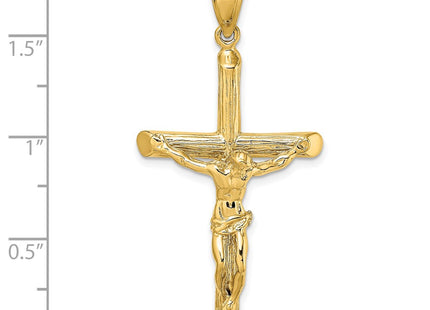 14K gold crucifix charm, another view