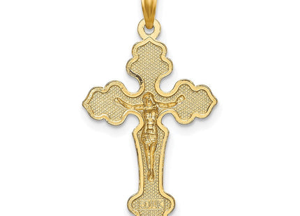 14K Crucifix W/ Fancy Tips Charm (Style K8577)