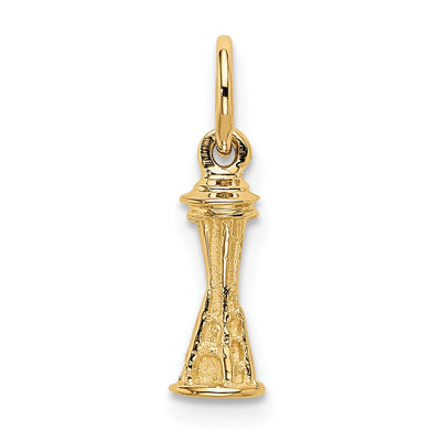 14K Solid Polished Space Needle Charm